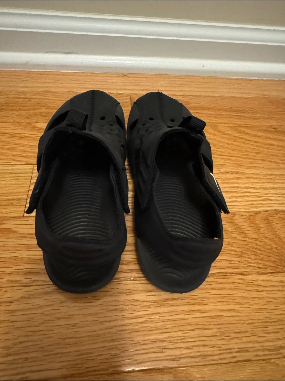 Kids Nike Sunray Protect - Black Slip-On Water Sandals - Size 12C